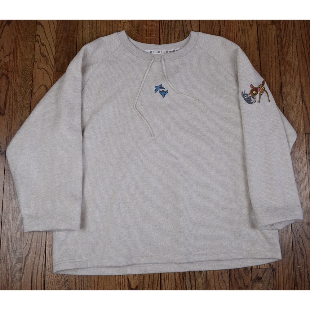 Vintage Women's Disney Bambi Thumper Embroidered‎ Sweatshirt Size Large